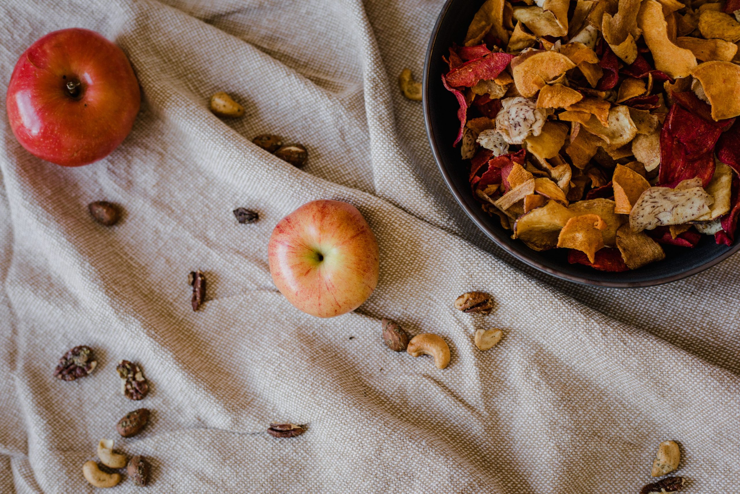 Frutas y frutos secos en la alimentación diaria